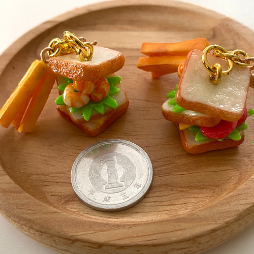 食パン サンドウィッチ チャーム 食品サンプル ミニチュア フェイク