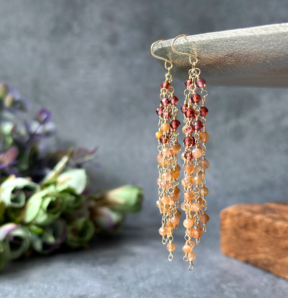 ✳️N✳️天然石１４kgfピアス 14kgf天然石ピアス