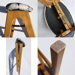 ⭐数量限定⭐️♥ミナペルホネン♥折りたたみハイチェア　キッチン　バーチェア　カウンターチェア　ハイスツール椅子　受注制作 18枚目の画像