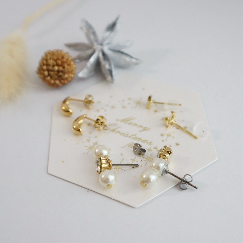 冬限定✴︎クリスマスコフレ✴︎ flowerオリジナル3点setピアス・ノンホールピアス