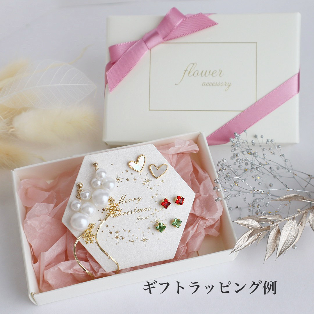 冬限定✴︎クリスマスコフレ✴︎ flowerオリジナル3点setピアス・ノンホールピアス