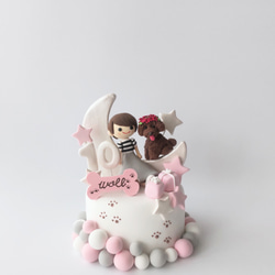 完全受注製作】シンデレラブルーのクレイケーキ(リングピロー) リング