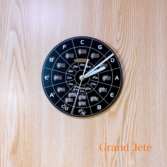 Circle of Fifths【五度圏】壁掛け時計 WC-02　<受注製作> 2枚目の画像