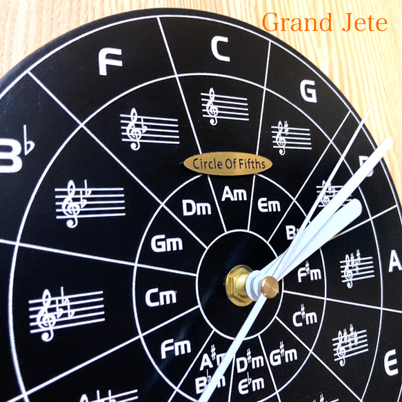 Circle of Fifths【五度圏】壁掛け時計 WC-02　<受注製作> 3枚目の画像