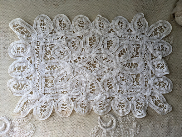 フランスヴィンテージ バテンレースのマット レース Mon Atelier