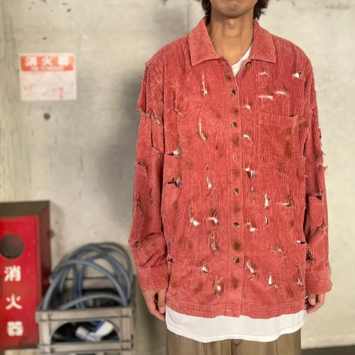 HIROリメイクシャツ 古着 ヴィンテージ vintage シャツ コーデュロイシャツ リメイク