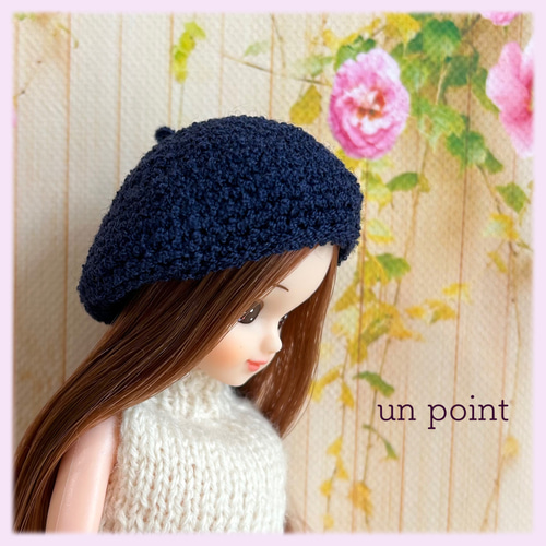 ドールサイズ ベレー帽♡ネイビー その他人形 un point 通販 18308781