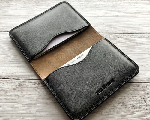 Horween シェルコードバン ウルトラバイオレット フラップカードケース