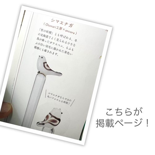 書籍掲載！空見るシマエナガのガラスペン！ ペン・筆記用具 Otonari