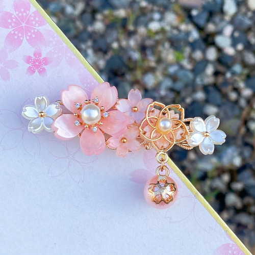 数量限定】桜満開のヘアクリップ ヘアクリップ・バナナクリップ メノ