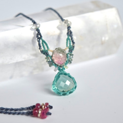 マクラメ編み § フローライト § バイカラートルマリン § マクラメ