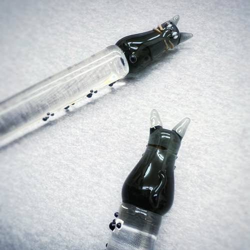 書籍掲載！黒猫ガラスペン ペン・筆記用具 Otonari工房 通販
