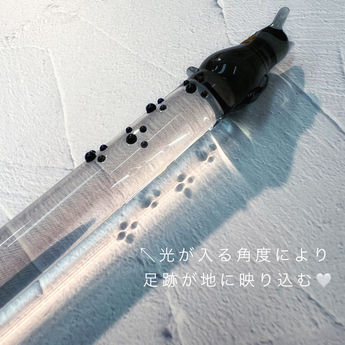 書籍掲載！数量限定！黒猫ガラスペン ペン・筆記用具 Otonari