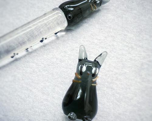 【otonari工房】黒猫のガラスペン 書籍掲載！黒猫ガラスペン ペン・筆記用具 Otonari工房 通販