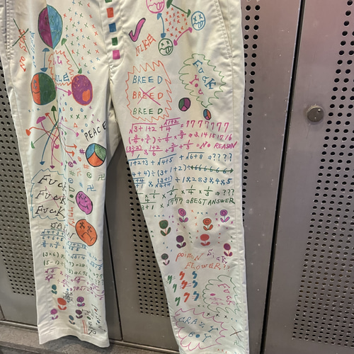 古着　ヴィンテージ　チノパン　リメイク　リメイクパンツ　カラフル　派手　個性派 古着 ヴィンテージ チノパン リメイク リメイクパンツ カラフル