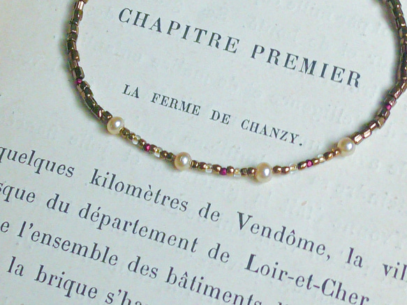 ❮再販×3❯ アンティークNo. 44 ★ ミリアム ハスケル　&　フランス製アンティークビーズ　ブレスレット 7枚目の画像