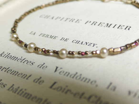 ❮再販×3❯ アンティークNo. 44 ★ ミリアム ハスケル　&　フランス製アンティークビーズ　ブレスレット 3枚目の画像