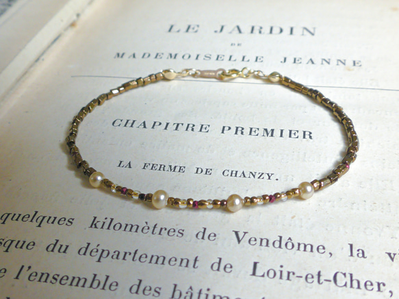 ❮再販×3❯ アンティークNo. 44 ★ ミリアム ハスケル　&　フランス製アンティークビーズ　ブレスレット 9枚目の画像