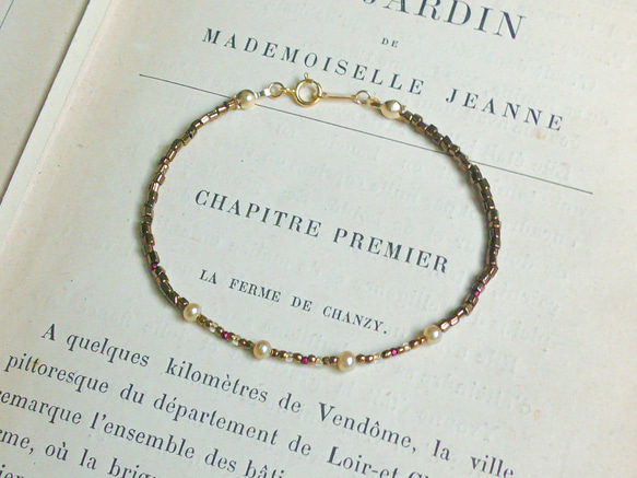 ❮再販×3❯ アンティークNo. 44 ★ ミリアム ハスケル　&　フランス製アンティークビーズ　ブレスレット 8枚目の画像