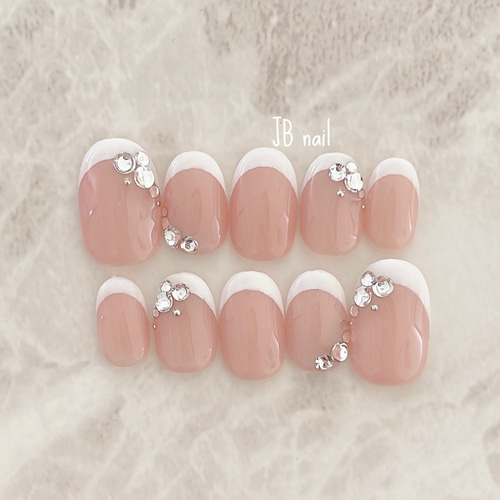 フレンチネイル/ブライダルネイル/ウェディングネイル/結婚式ネイル