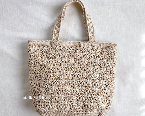 アンティーク淡い黄色のかご編みトートバッグ 香港製品 32×20×14