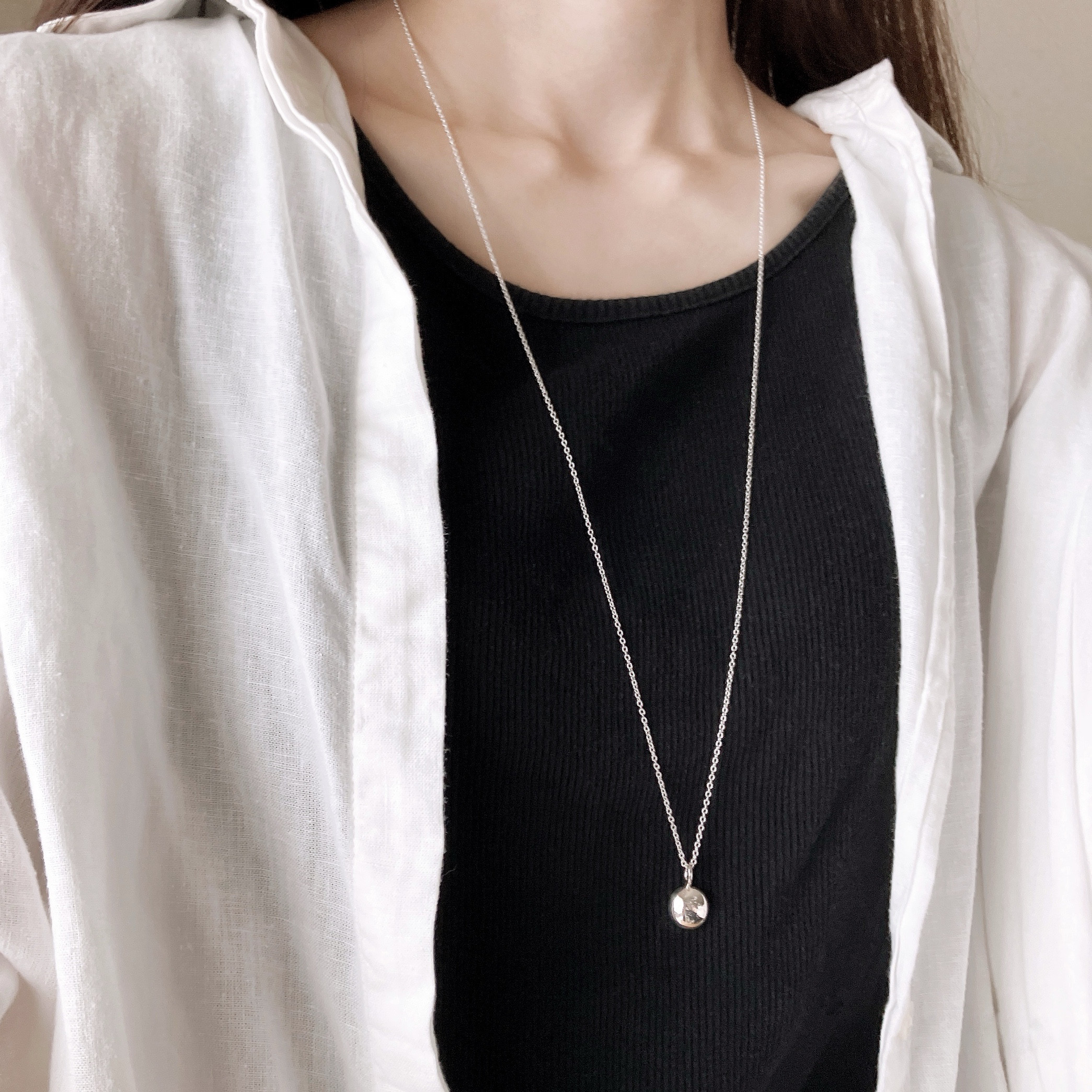 Coriquell シルバー 磁気ネックレス 緑のペンダント