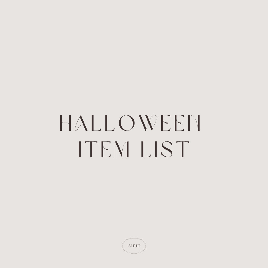 Halloween item list