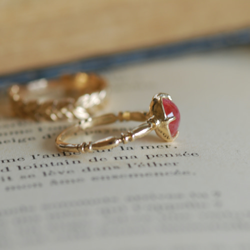 eri☆ブラジルピンクトルマリンキャッツアイ☆リングオーダー eri様