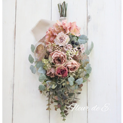 アーティフィシャルフラワー リース 25センチ リース Fleur de E. 通販