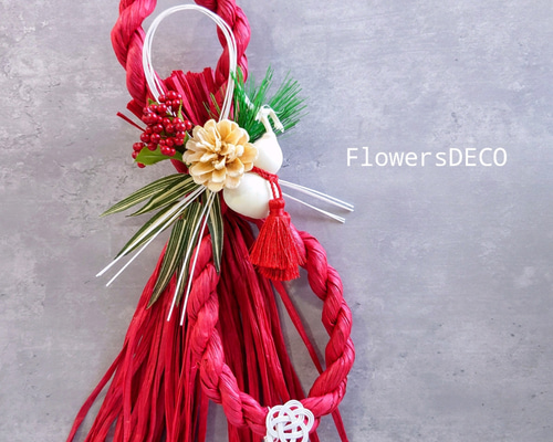 しめ縄2025 infinity 2025 new year【しめ縄飾り】Red＆W『超早割祭2024』『早割