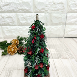 《Creema限定》《超早割クリスマス2025》クリスマスギフト2025・プリザーブドフラワー・クリスマスツリー 4枚目の画像