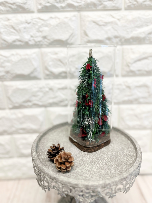 《Creema限定》《超早割クリスマス2025》クリスマスギフト2025・プリザーブドフラワー・クリスマスツリー 3枚目の画像