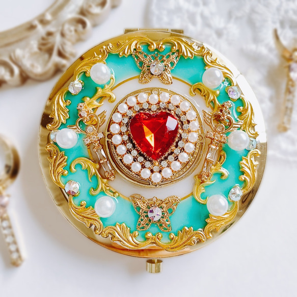 キラキラ魔法のプリンセスコンパクト 両面ミラー 手鏡 momoxx 通販