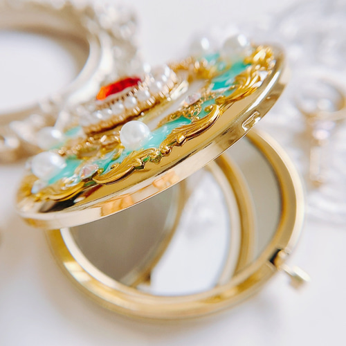 キラキラ魔法のプリンセスコンパクト 両面ミラー 手鏡 momoxx 通販