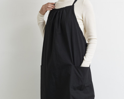 ギャザーエプロン TW / gather apron TW ブラック エプロン SUNNY