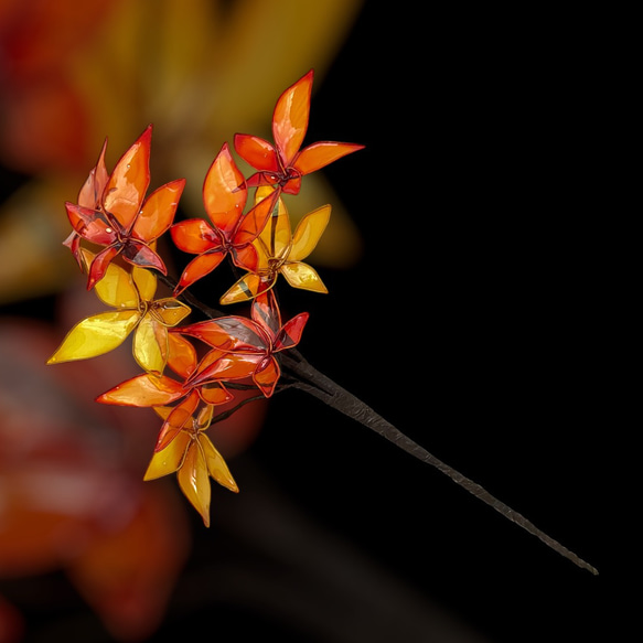 紅葉☆ディップフラワー☆アメリカンフラワー アートフラワー moririn  