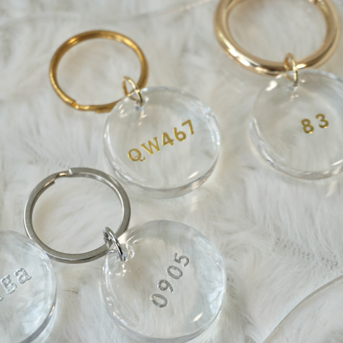 名前入りキーホルダー クリアキーホルダー キーリング キーホルダー