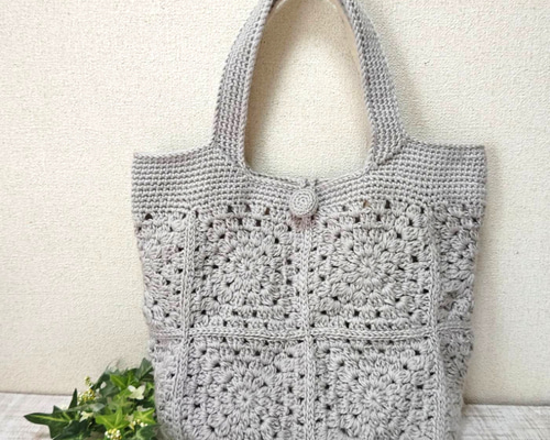 刺繍柄　グラニーバッグ　ハンドメイド ハンドメイド グラニーバッグ - メルカリ