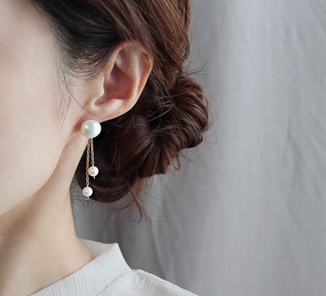 2way 淡水バロックパールピアス(サージカルステンレス) ピアス