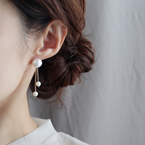 2way 淡水バロックパールピアス(サージカルステンレス) ピアス