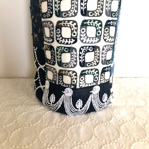 ミナペルホネンハンドメイドバケツトートバッグ 一点物 送料無料 ミナペルホネン バケツ型トートバッグ