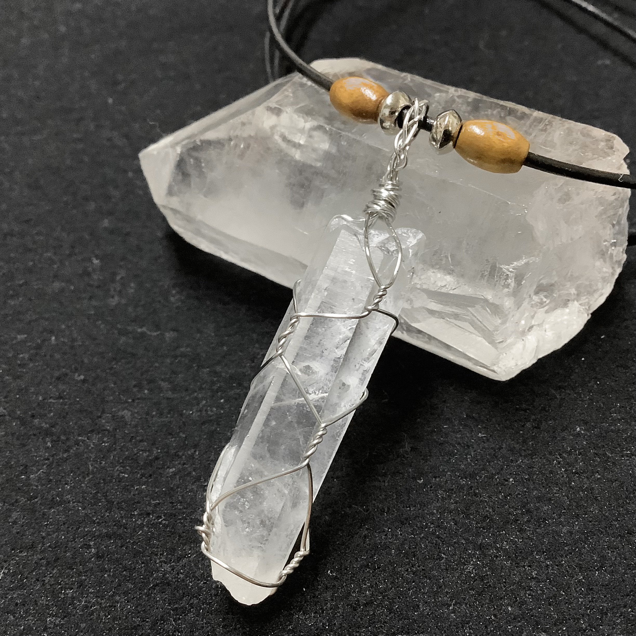 一点物☆ ヒーリングストーン 天然石 ヒマラヤ水晶 原石ネックレス ②