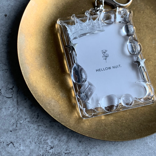 人気no.1【B8トレカキーホルダー】硬質ケース 『 melt 』silver star