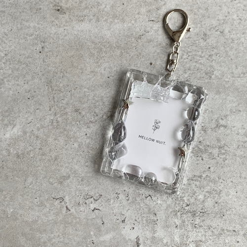 B8トレカキーホルダー】再販 硬質ケース 『 melt 』silver star/clear