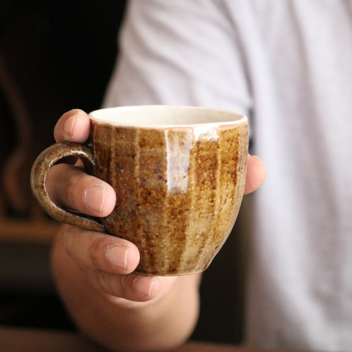 梶原慶治 マグカップ 鎬 茶 陶芸作品 陶芸家 マグカップ Reboot Life