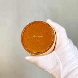 大人可愛い上質レザーの小物入れ　　ナチュラル 5枚目の画像