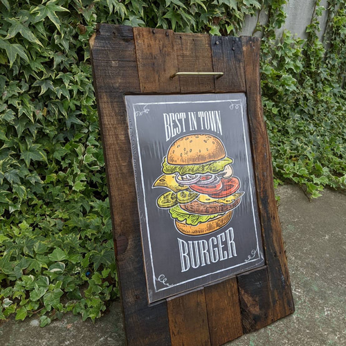 ハンバーガー 看板 