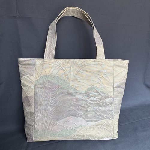着物帯 リメイク ハンドメイド 手作り トートバッグ 特大 トートバッグ 