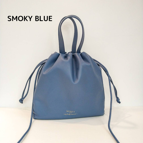 牛革】SWALLOW 持ち手付き巾着ショルダー〈3色展開〉 本革 牛革