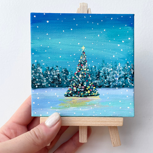 上品なファッション キャンバスアート、クリスマスアート、クリスマスツリーのアート 絵画